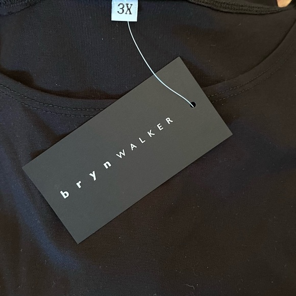 NWT Bryn Walker Piera Ponti Shirt 3XL Elbow Sleeve Crew Neck Black ~ Retail $138 - Picture 13 of 15